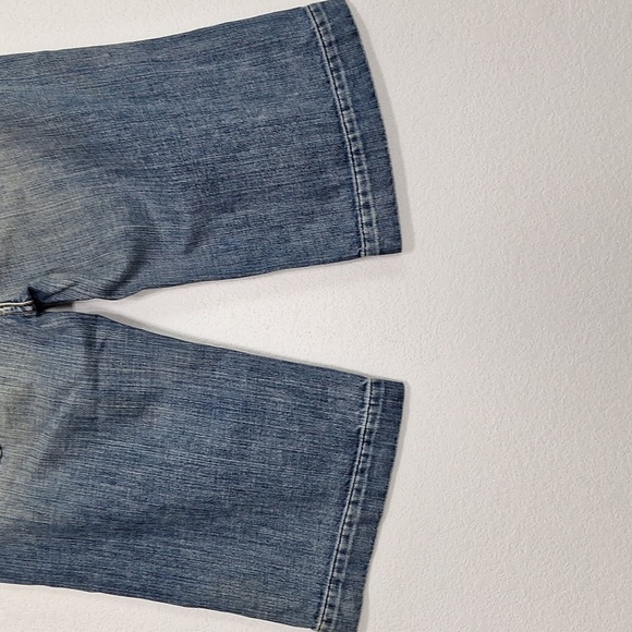 7 For All Mankind Distressed Streetwear Bermuda Grunge Jean Shorts Size 28 - Picture 6 of 10